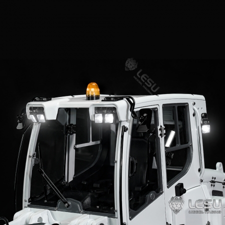 RC Lesu Racing 1:14 Laderaupe mit Reißzahn und Paladin PL18 weiß